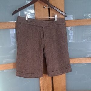 Banana Republic Womens Tan Flat Front Shorts Sz 6